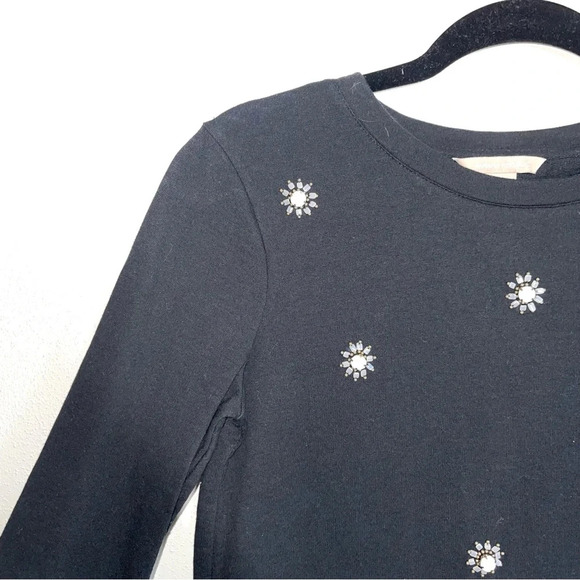 Banana Republic Sofia Bead Front Black Pullover Sweater Small Women’s - Picture 3 of 9